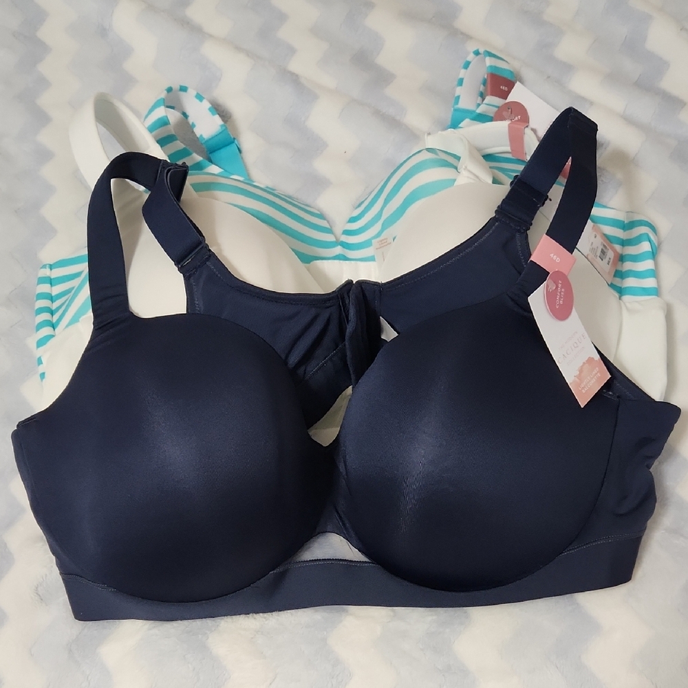 Cacique Navy Blue and White Bra